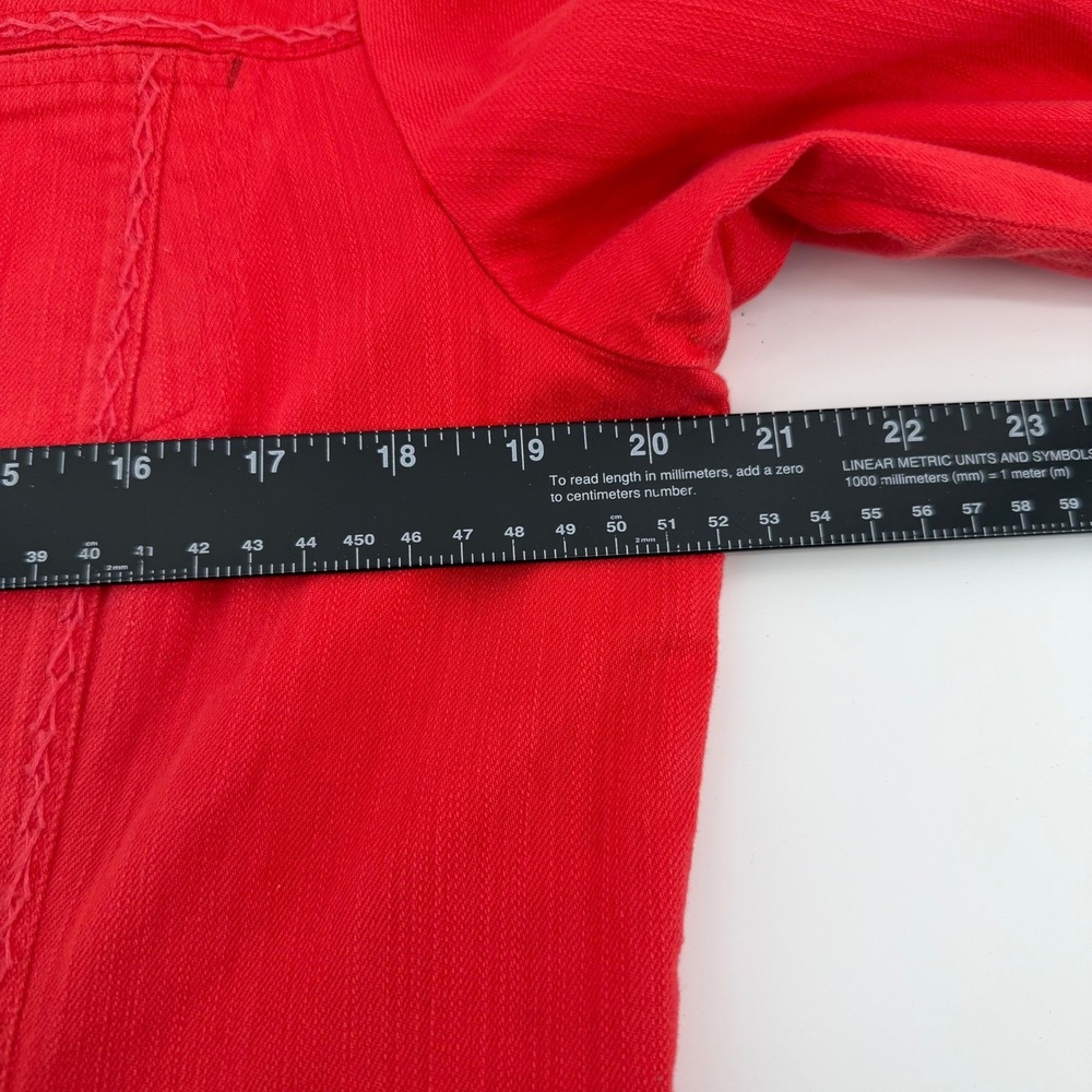 Chico's Women's Red Embellished Button Front Jacket and Tank Set - Picture 9 of 16